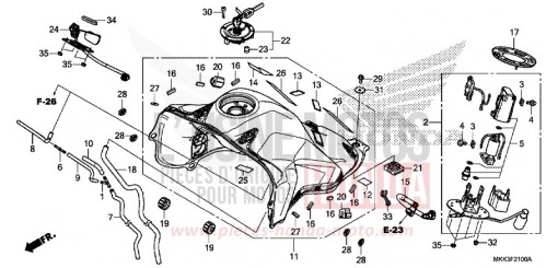 FUEL TANK/FUEL PUMP (CRF1000A/AL/D/DL) CRF1000AJ de 2018